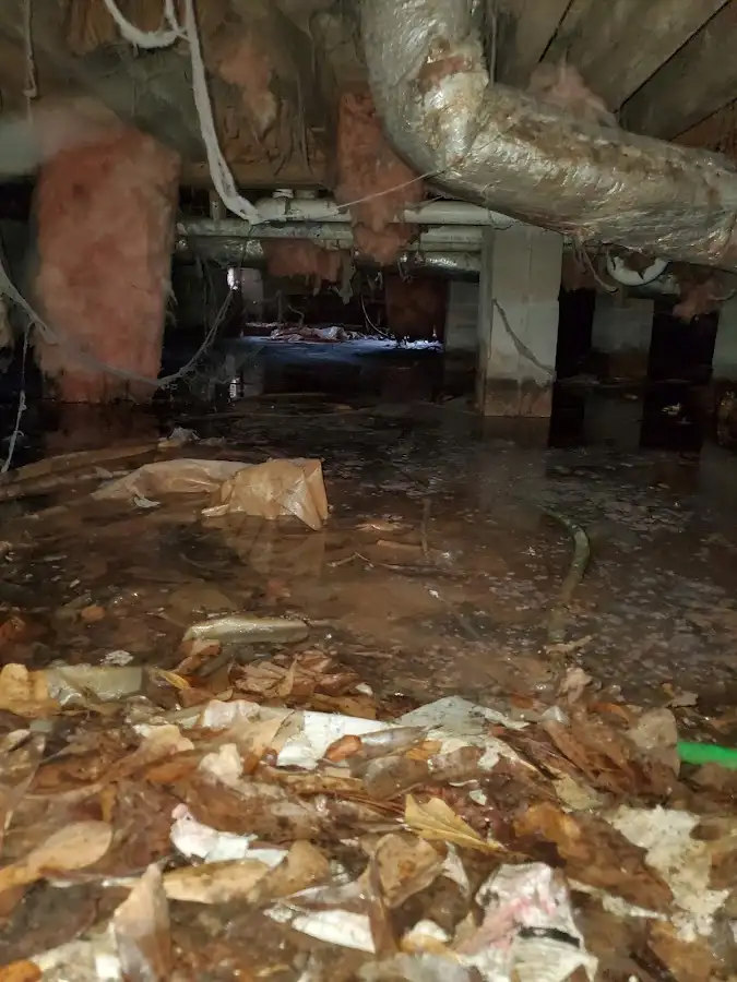 Crawl space flood assessment for Commercial Water Damage Restoration in Schuylkill Haven